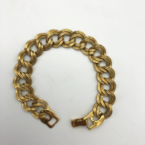 Monet Chic Gold Tone Double Link Chain Bracelet